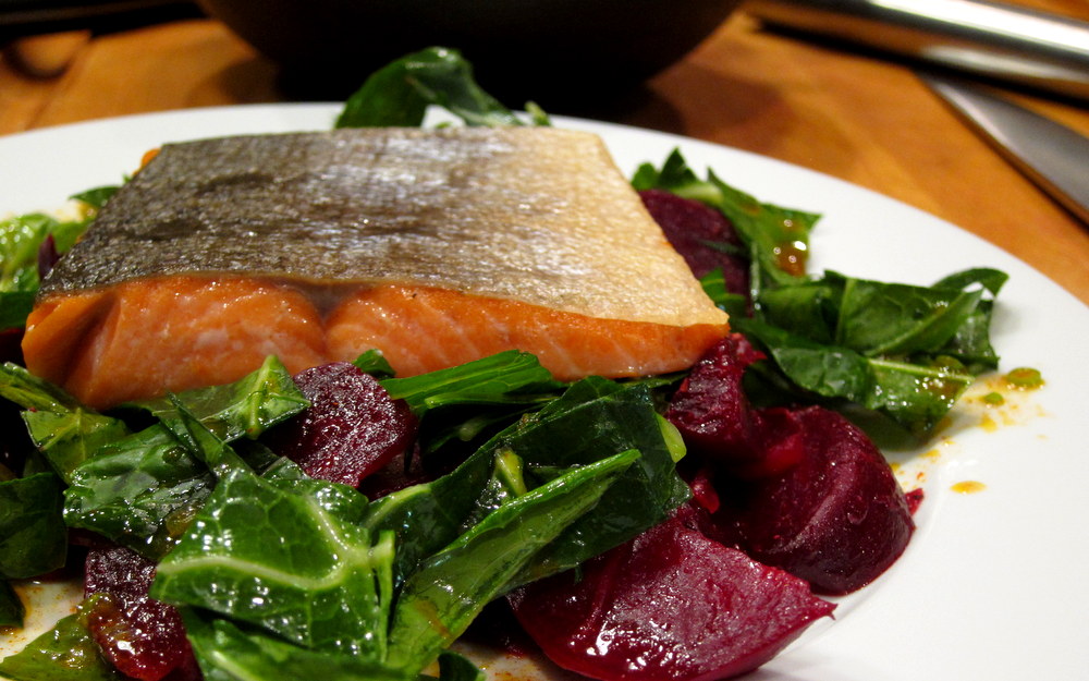 Salmon-Collards-Beets