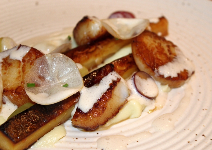 Scallops-Parsnips-Grapes